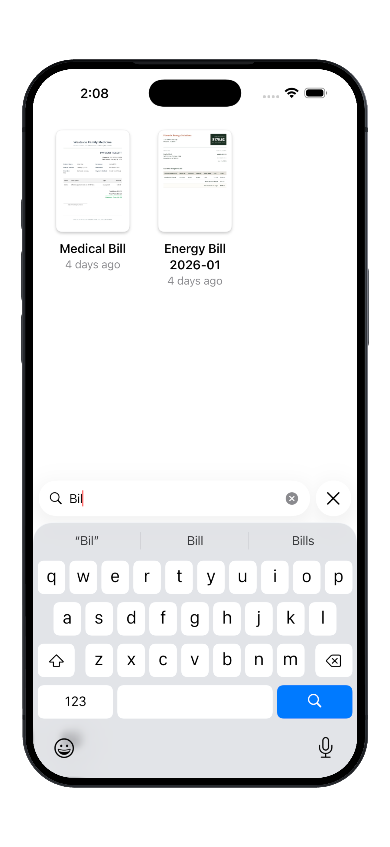 Afterpage search results with highlighted text