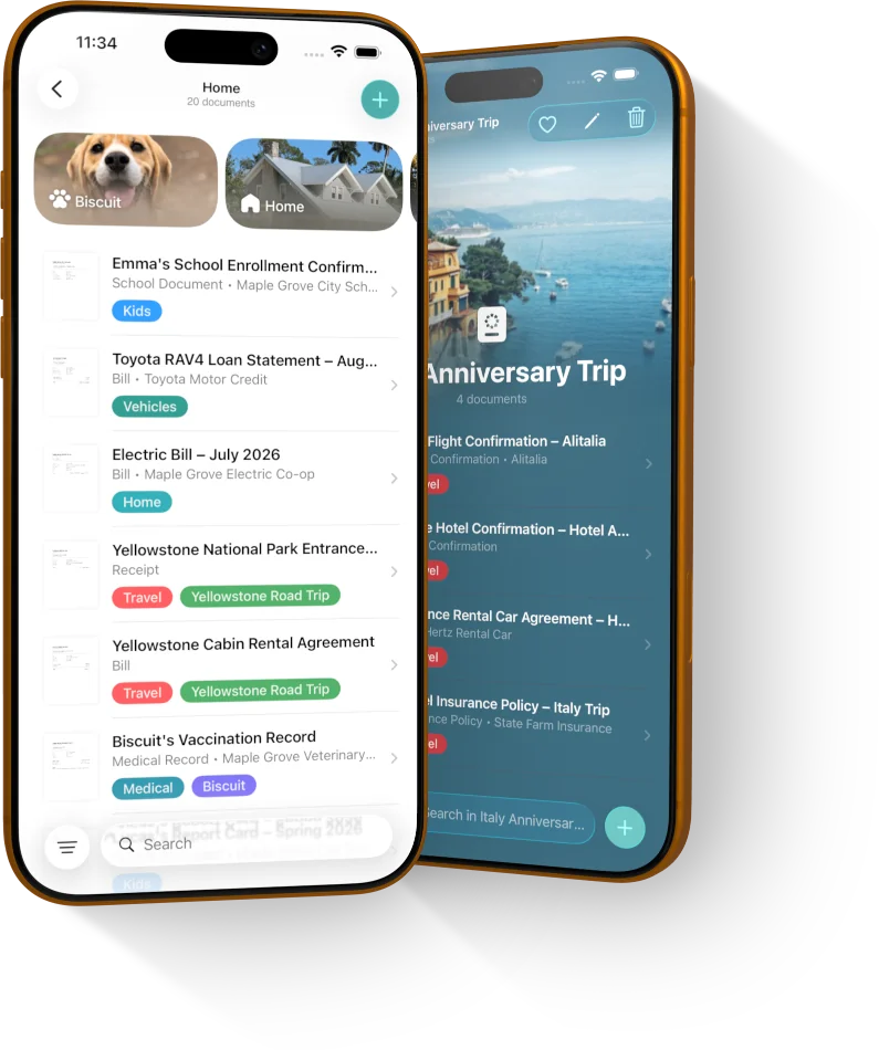 Hero screenshot — Recents view